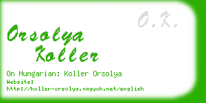 orsolya koller business card